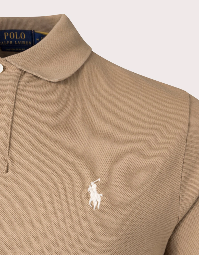 Custom Slim Fit Mesh Polo Shirt