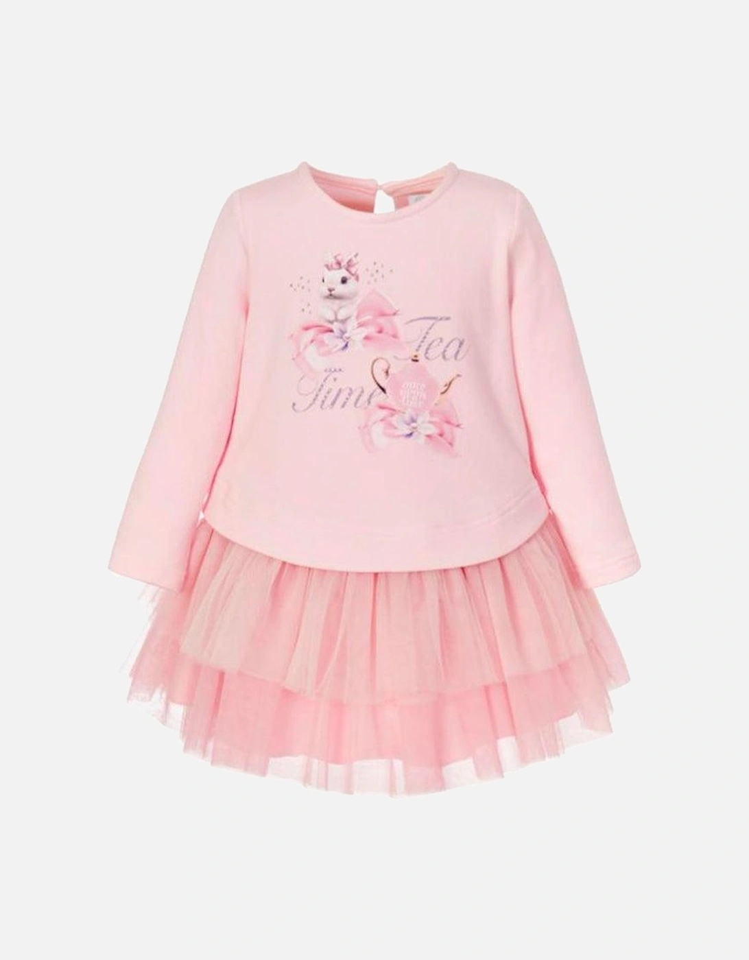 Girls Pink Tulle Rabbit Dress, 3 of 2