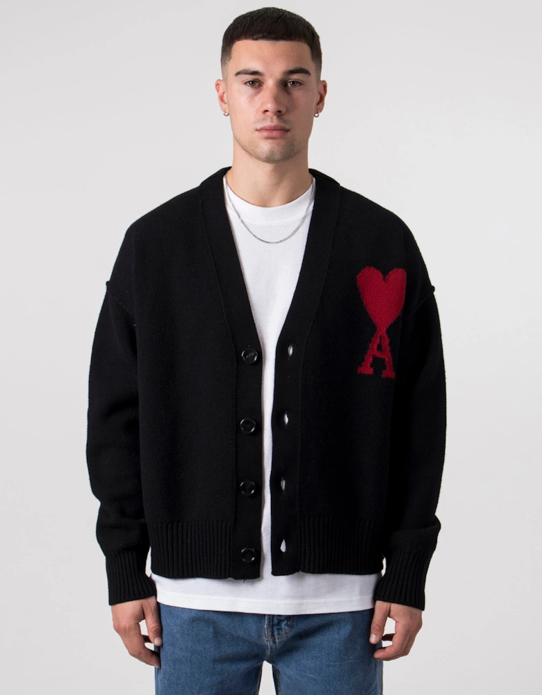 Relaxed Fit Red Ami De Coeur Cardigan