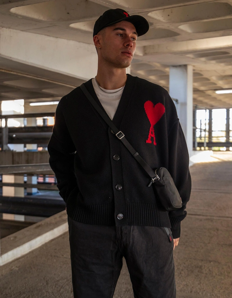 Relaxed Fit Red Ami De Coeur Cardigan
