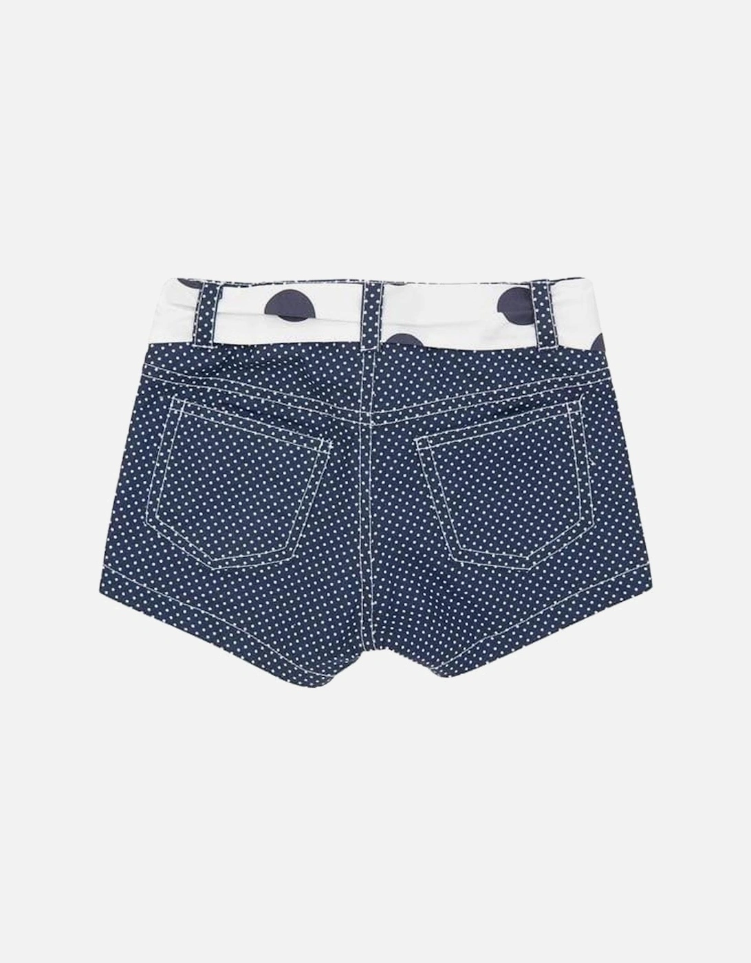 Girls Navy Polka Dot Shorts