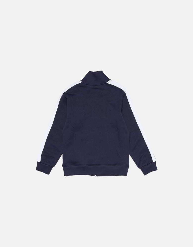 Boys Blue Stripe Zip Up Track Jacket