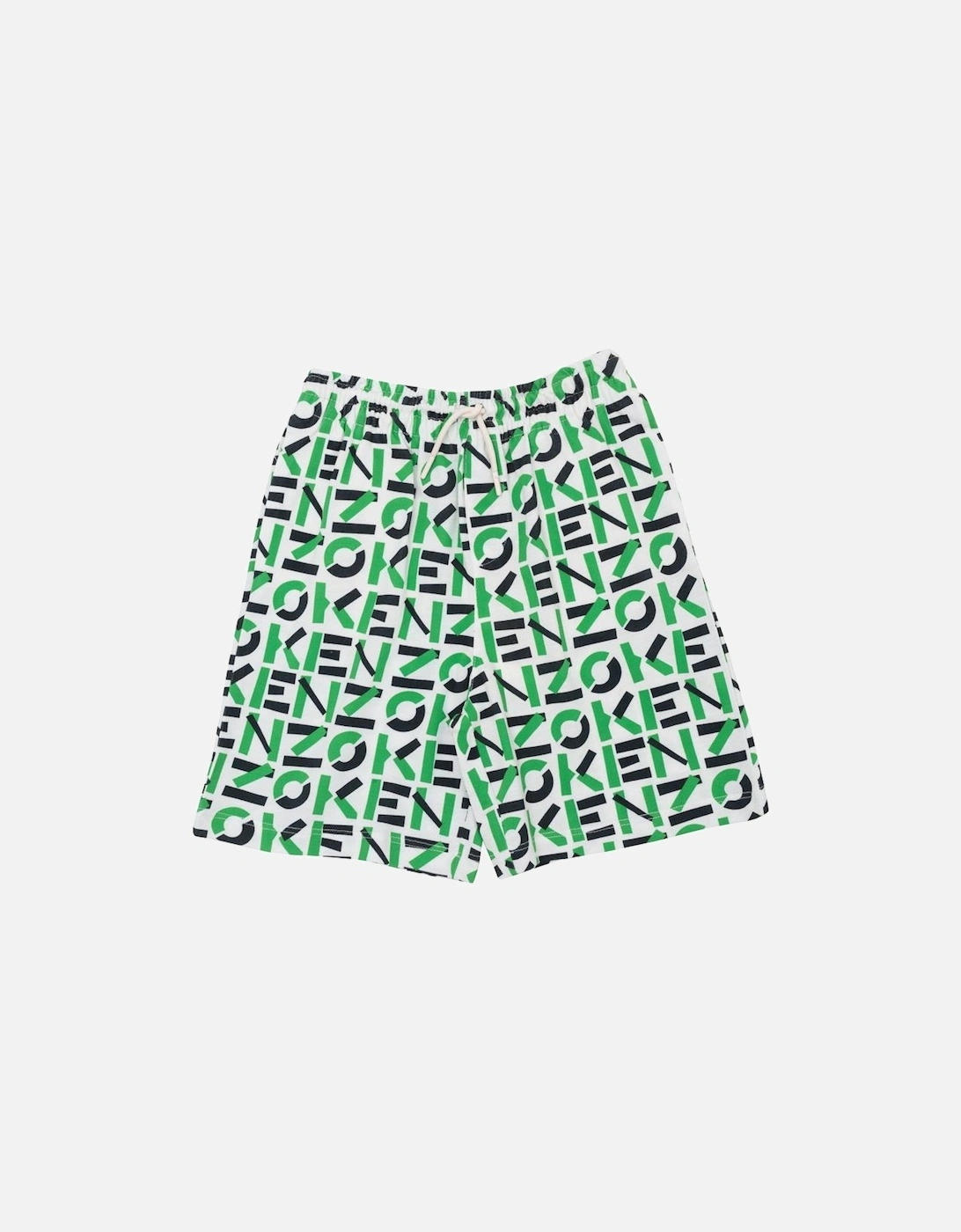 Boys Green Logo Mania Bermuda Shorts, 3 of 2