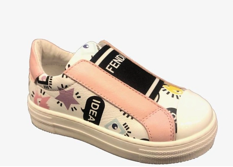 Girls Pink Monster Slip-on Shoes