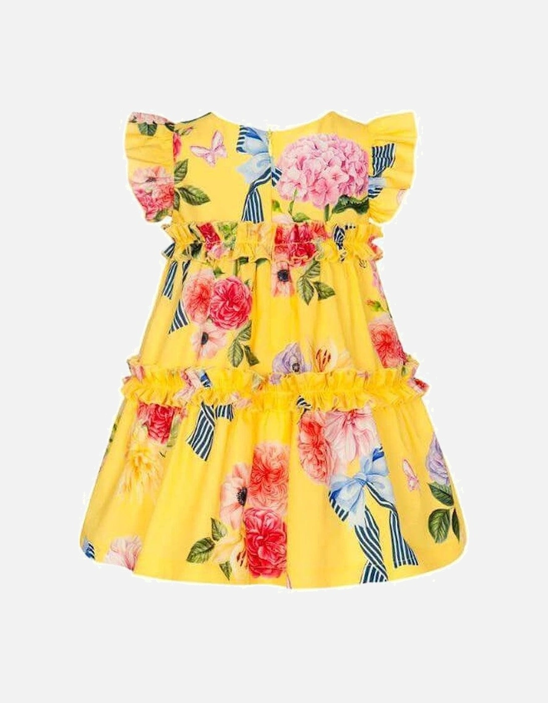 Girls Yellow Floral Dress