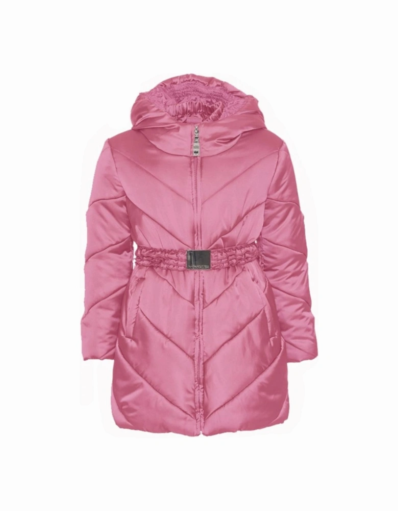 Girls Pink Down Padded Coat
