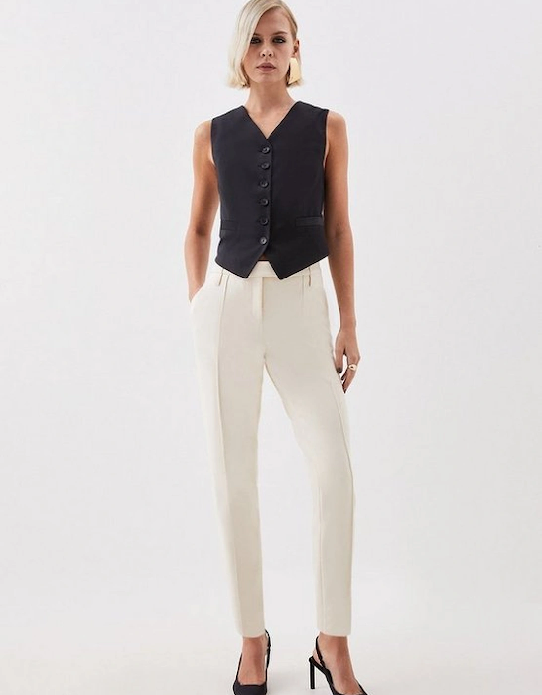 The Founder Compact Stretch Slim Leg Tailored Trousers, 5 of 4