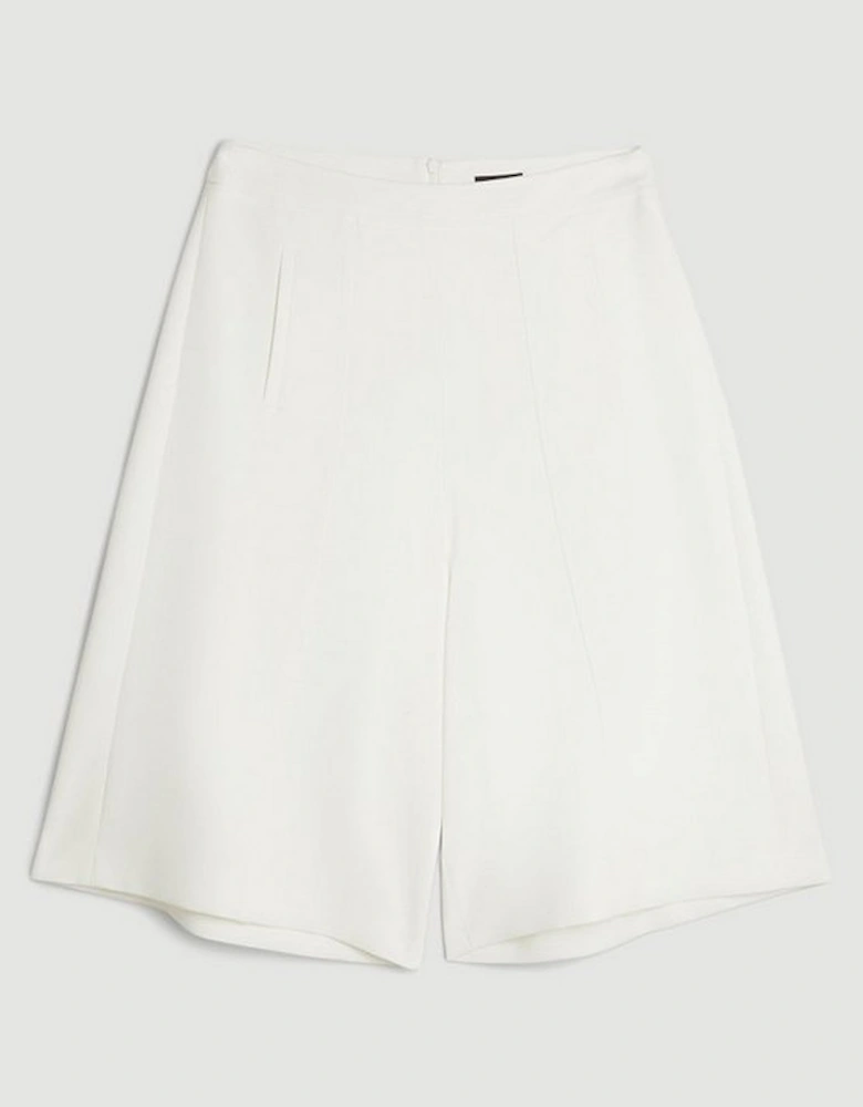 Compact Stretch Stitch Detail Tailored Walking Shorts
