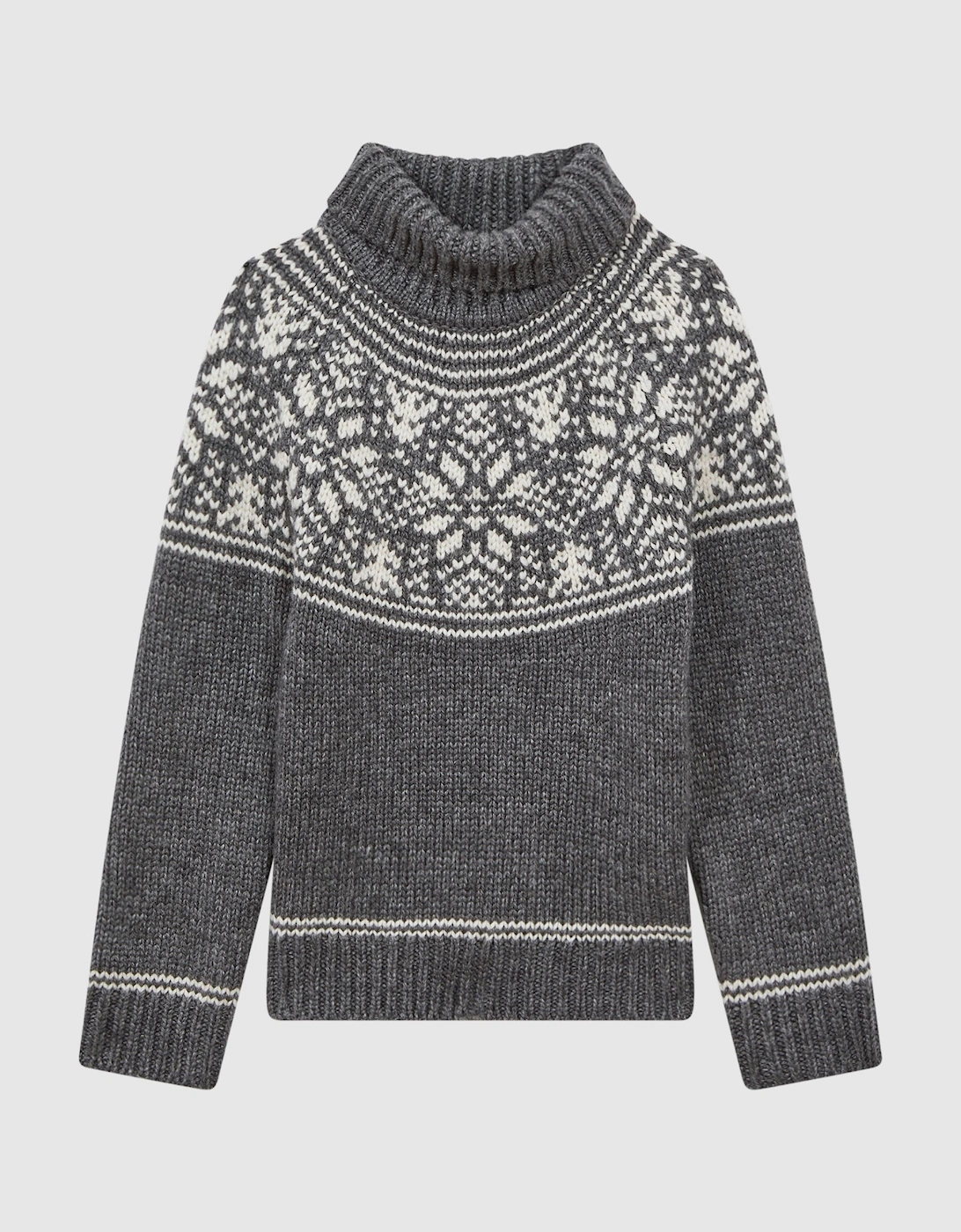Knitted Fair Isle Roll Neck Jumper, 2 of 1