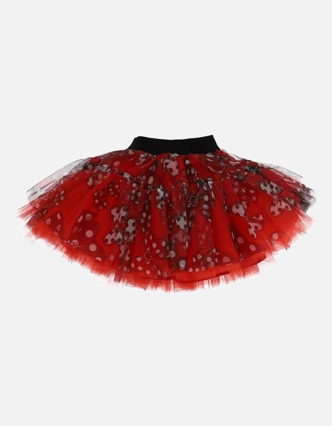 Girls Red Bow Tulle Skirt, 3 of 2