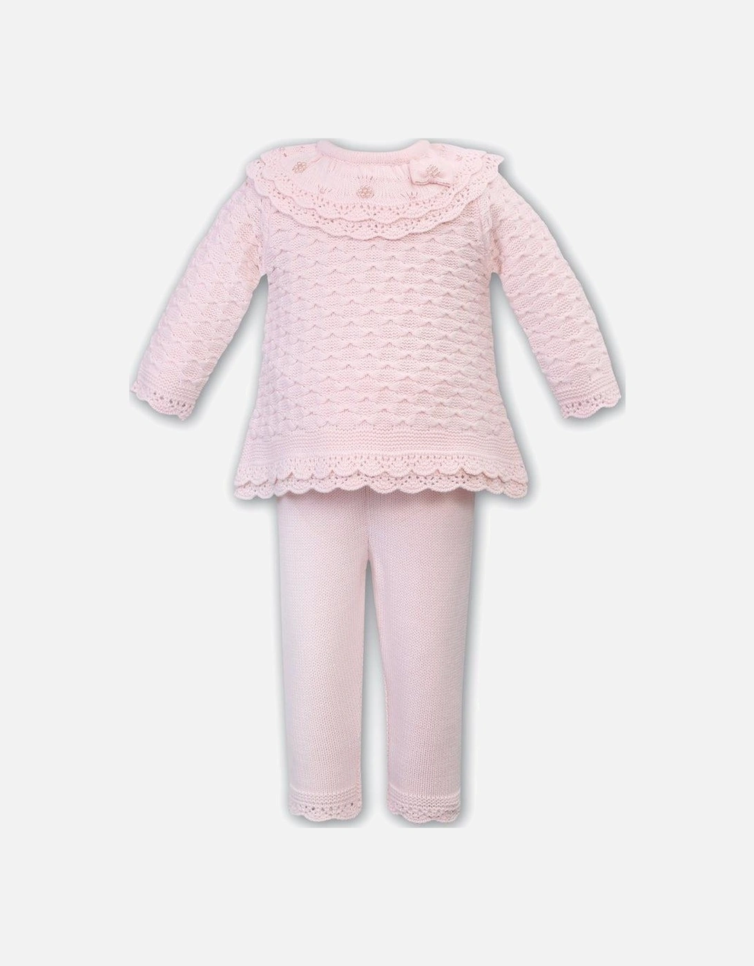 Girls Pink Pearl Trouser Set, 2 of 1