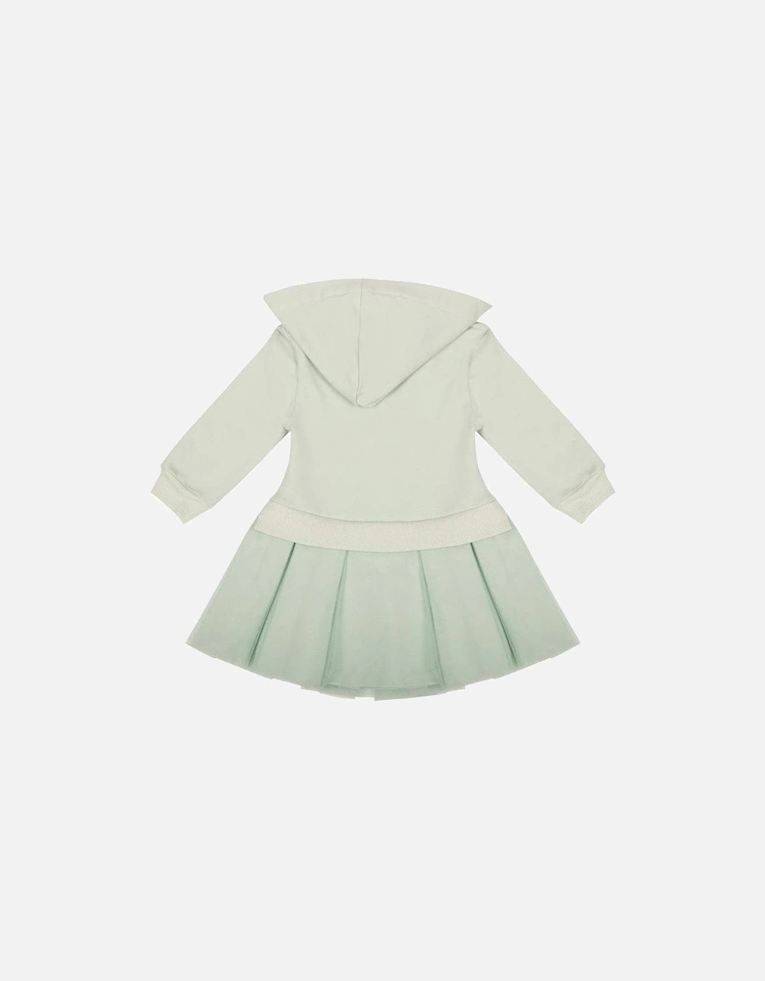 Girls Mint Green Tulle Trim Dress