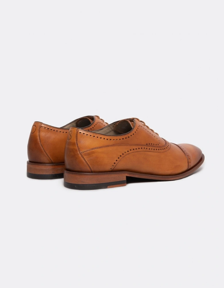Mallory Mens Antiqued Leather Oxford Shoes