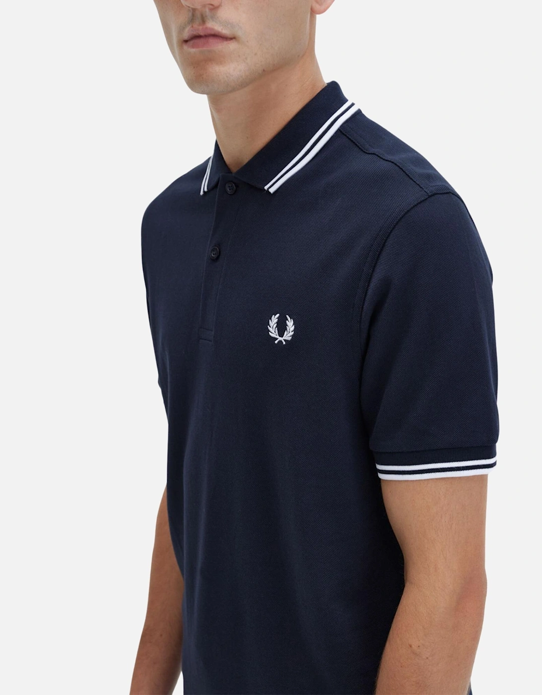 FP M3600 Twin Tipped Polo - Navy/White