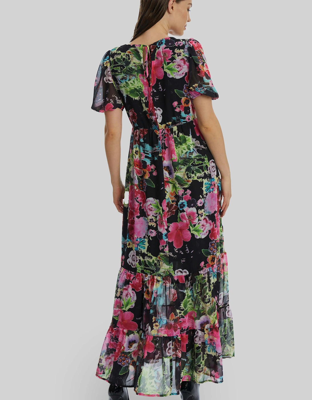 Floral V-neck Midi Dress