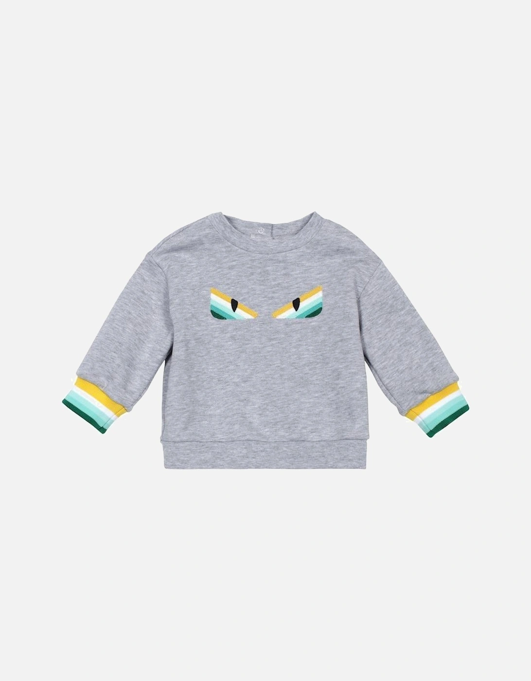 Baby Boys Grey Eyes Sweatshirt, 2 of 1