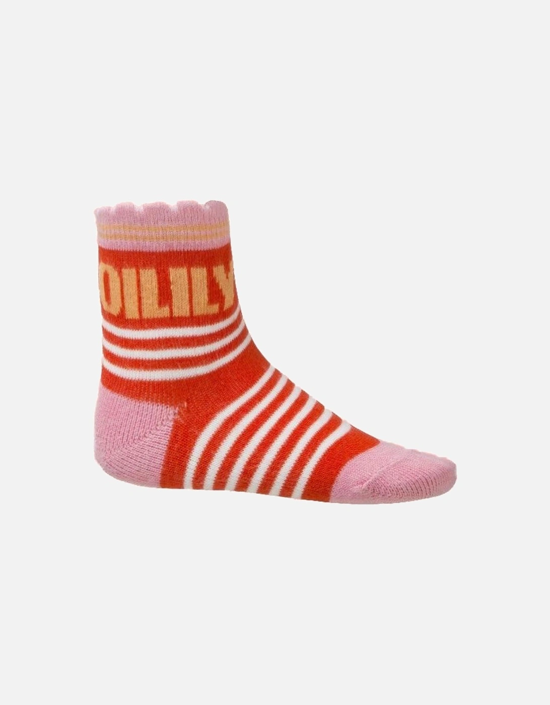 Girls Orange Ankle Sock, 2 of 1