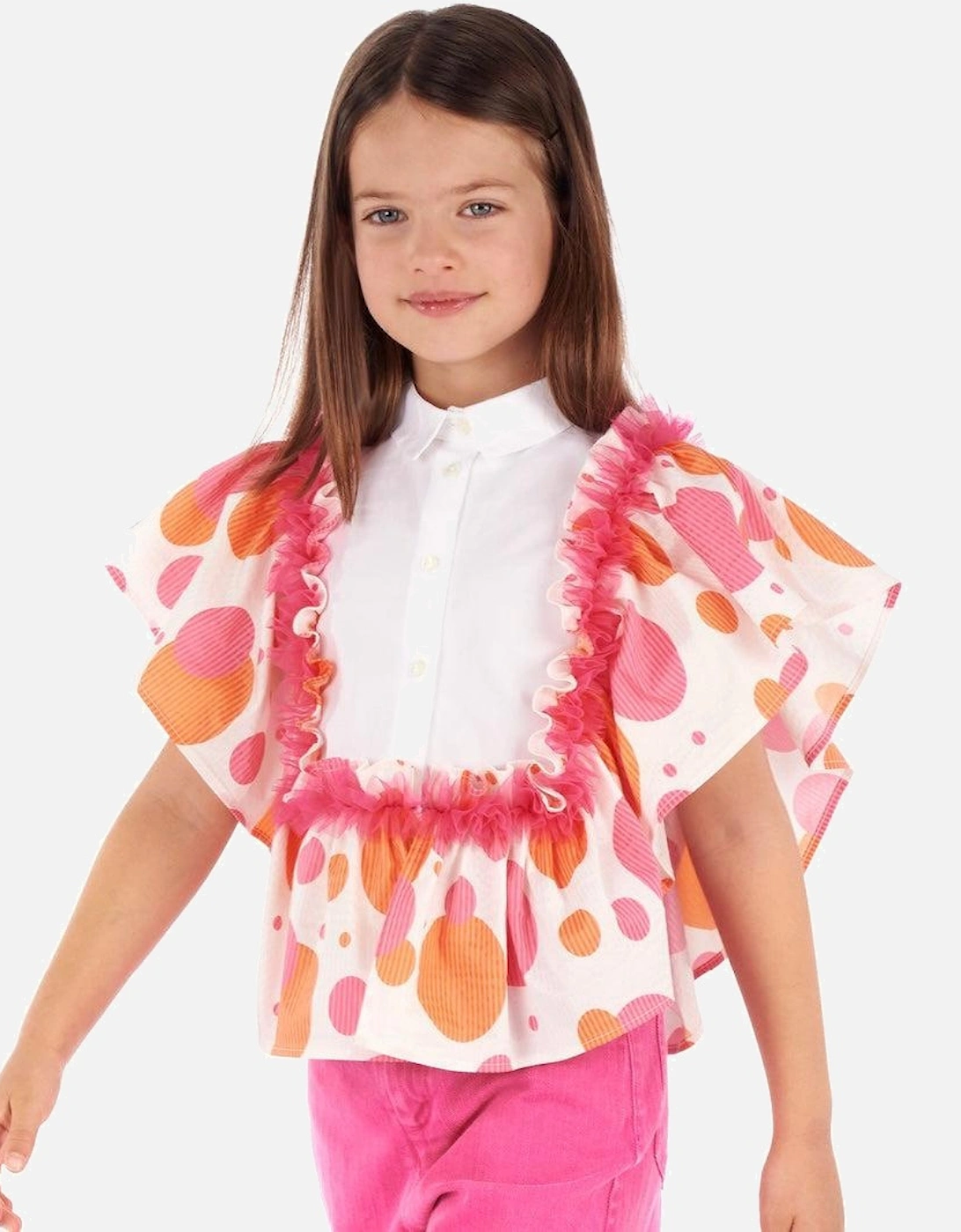 Girls Spot Ruffle Top, 4 of 3