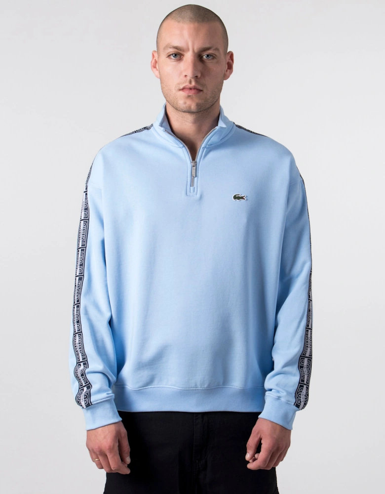 Taped Quarter Zip Sweatshirt