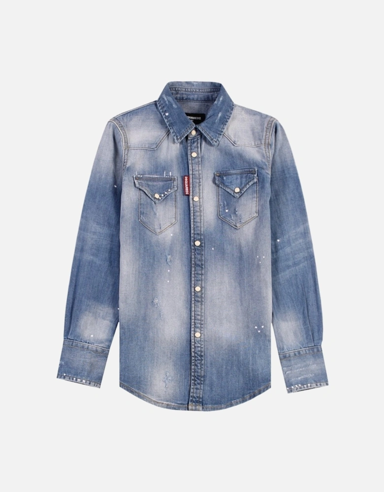 Boys Denim Shirt Blue