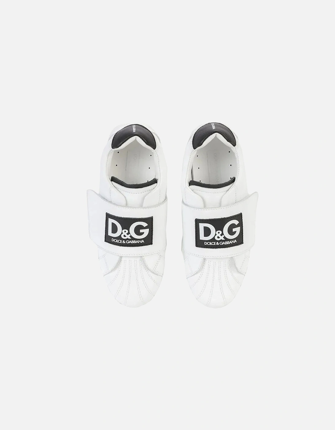 Boys Strap Trainers White