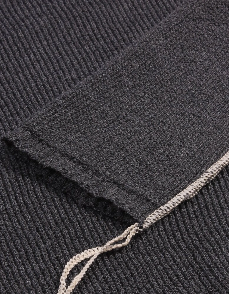 Men's Classic Elbow Knit Sweater Grey
