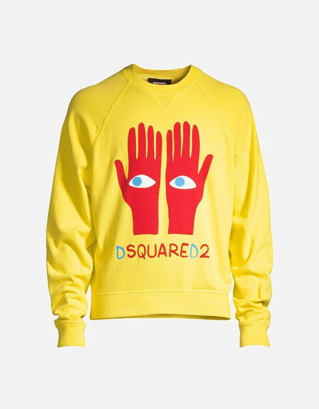 Mens Eyes On Hands Sweatshirt Yellow, 3 of 2
