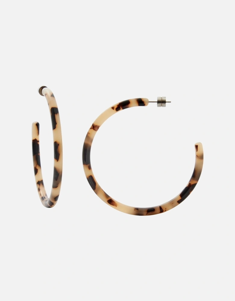 Large Hoops in Blonde Tortoise