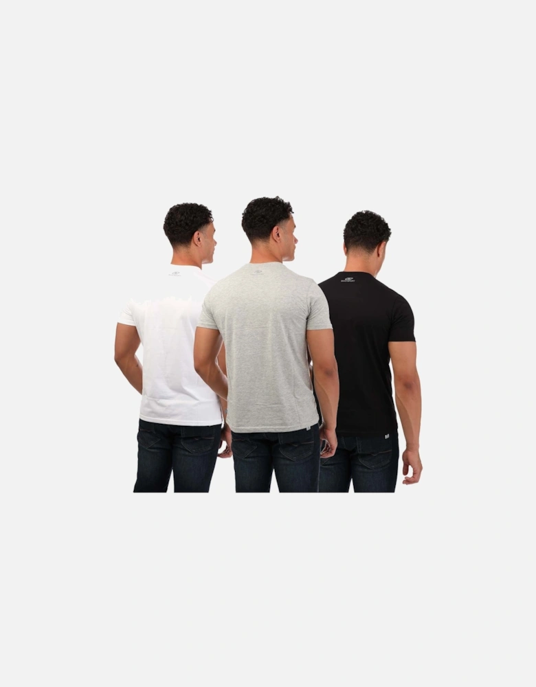 Mens 3 Pack Embroidered Logo T-Shirt