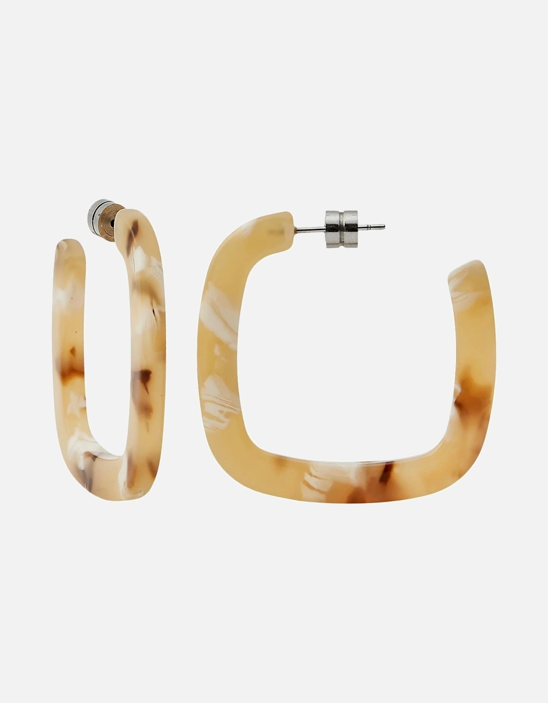 Midi Square Hoops - Mango Tortoise, 2 of 1