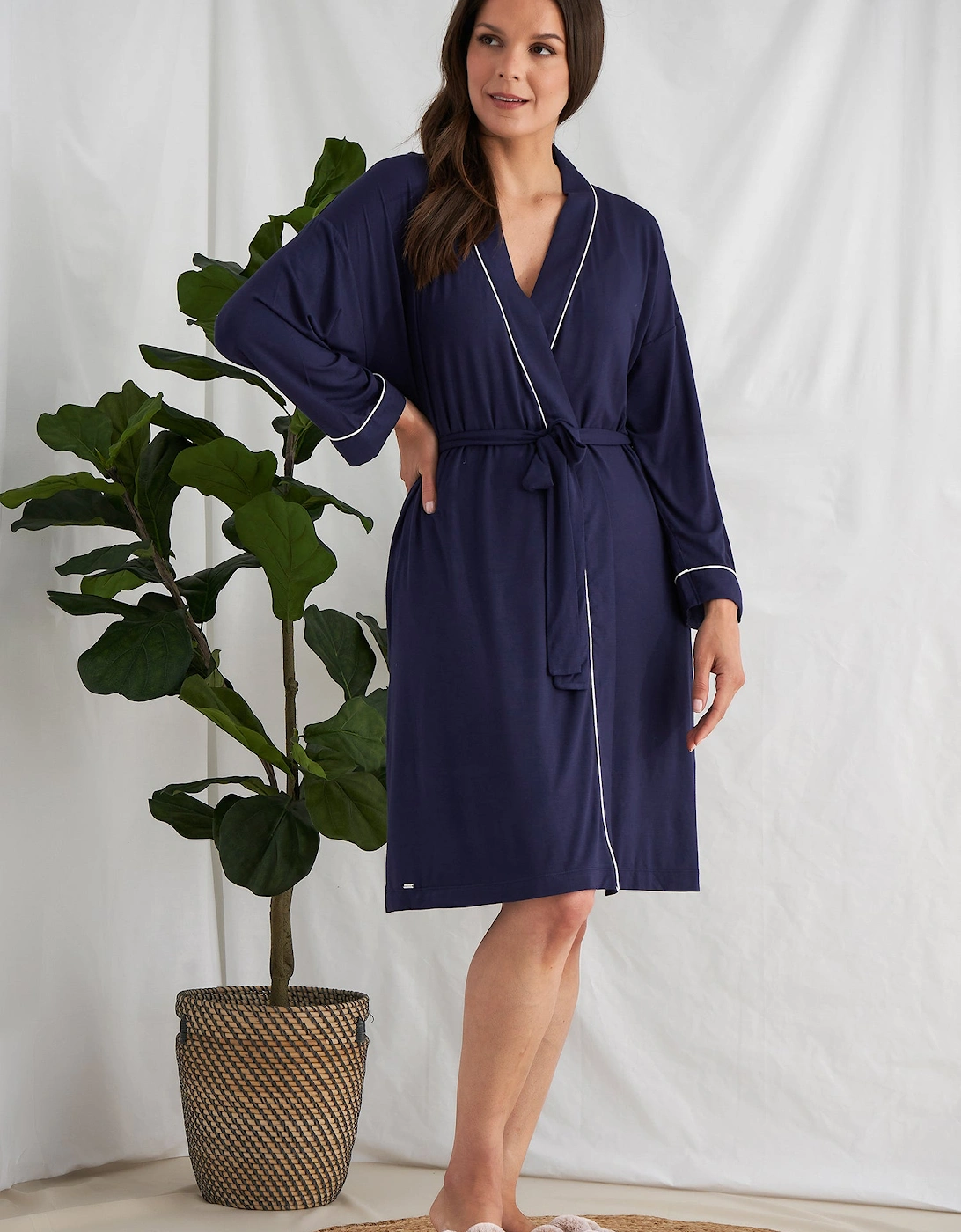 Bamboo Kimono Robe in Midnight - Wholesale, 4 of 3