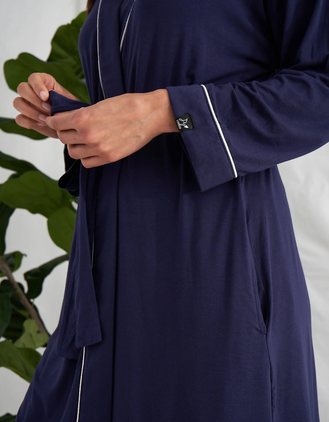 Bamboo Kimono Robe in Midnight - Wholesale