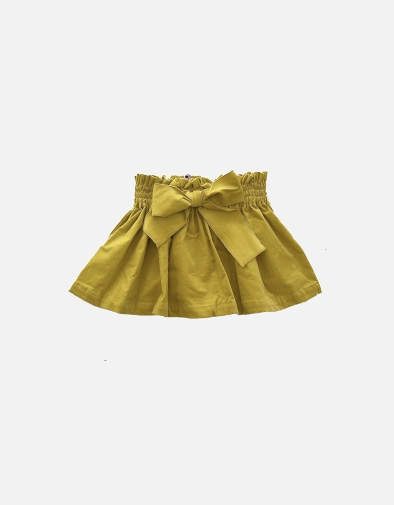 Yellow Corduroy Skirt