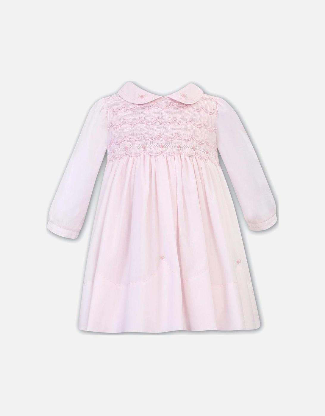 Girls Pink embroided Dress, 2 of 1