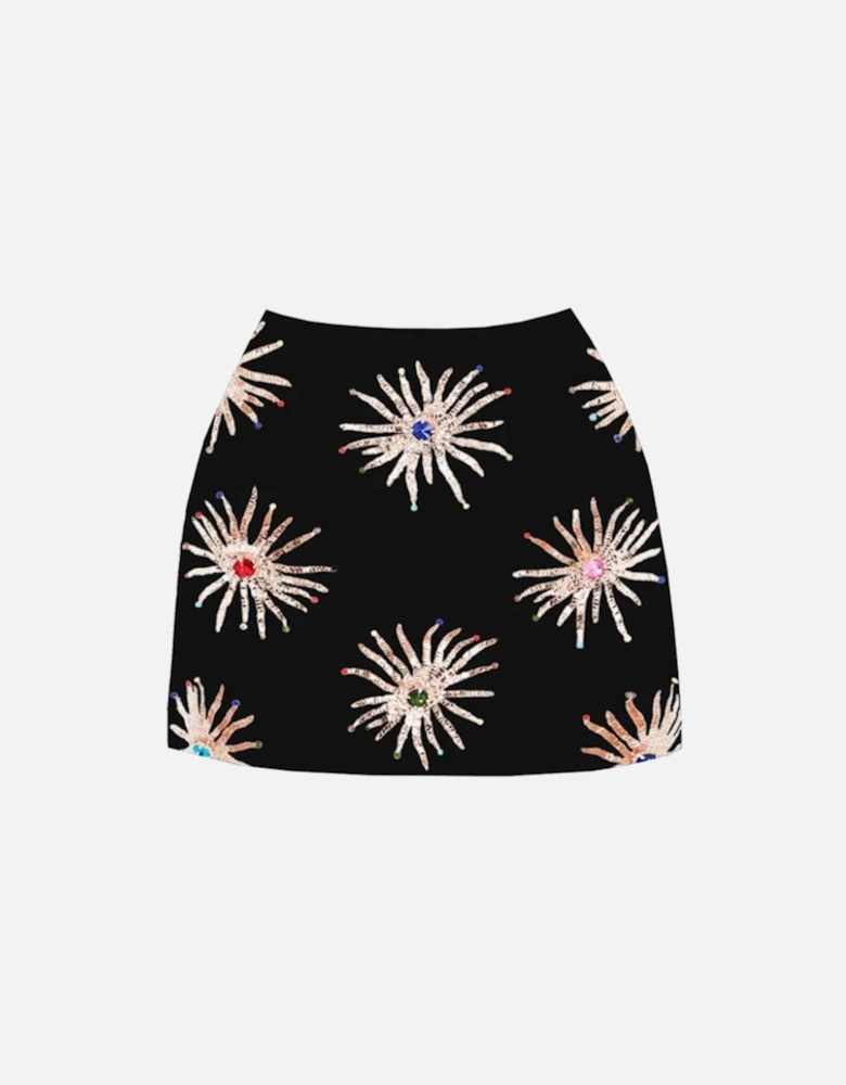 Callie Co-ord Luxe Mini Skirt Black