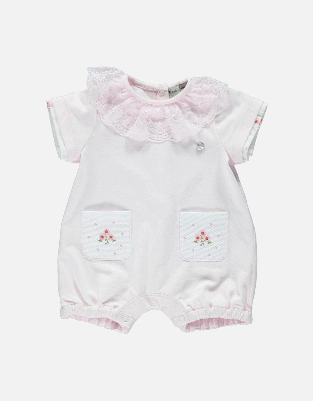 Baby Girls Pink Romper, 3 of 2