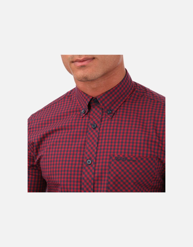 Mens Gingham Check Shirt