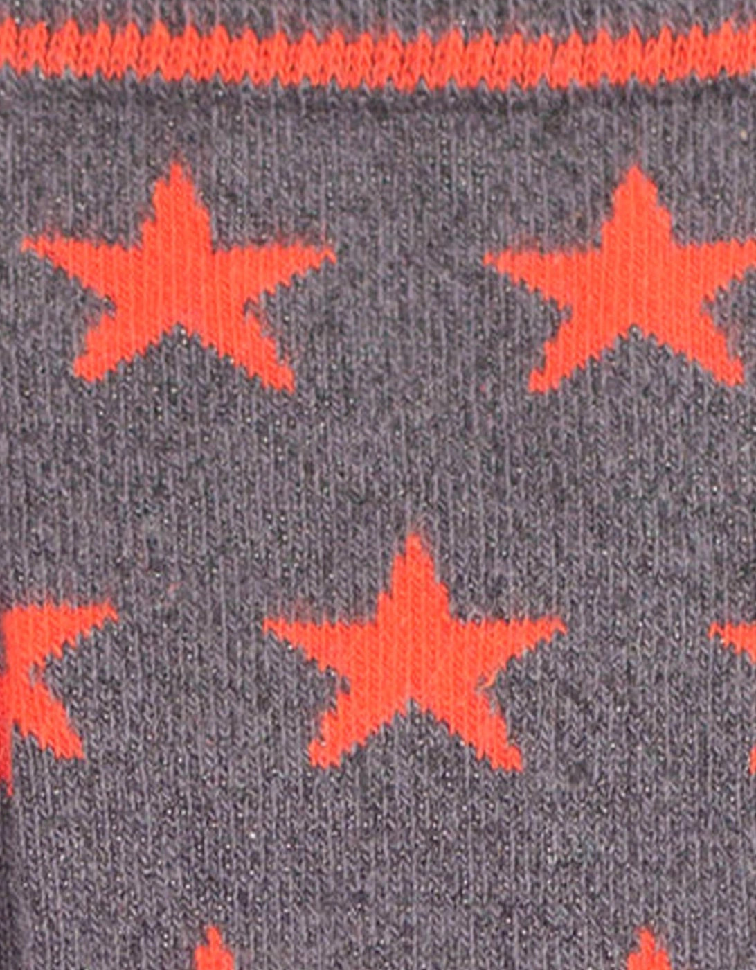 Starry Sock - Red/Charcoal