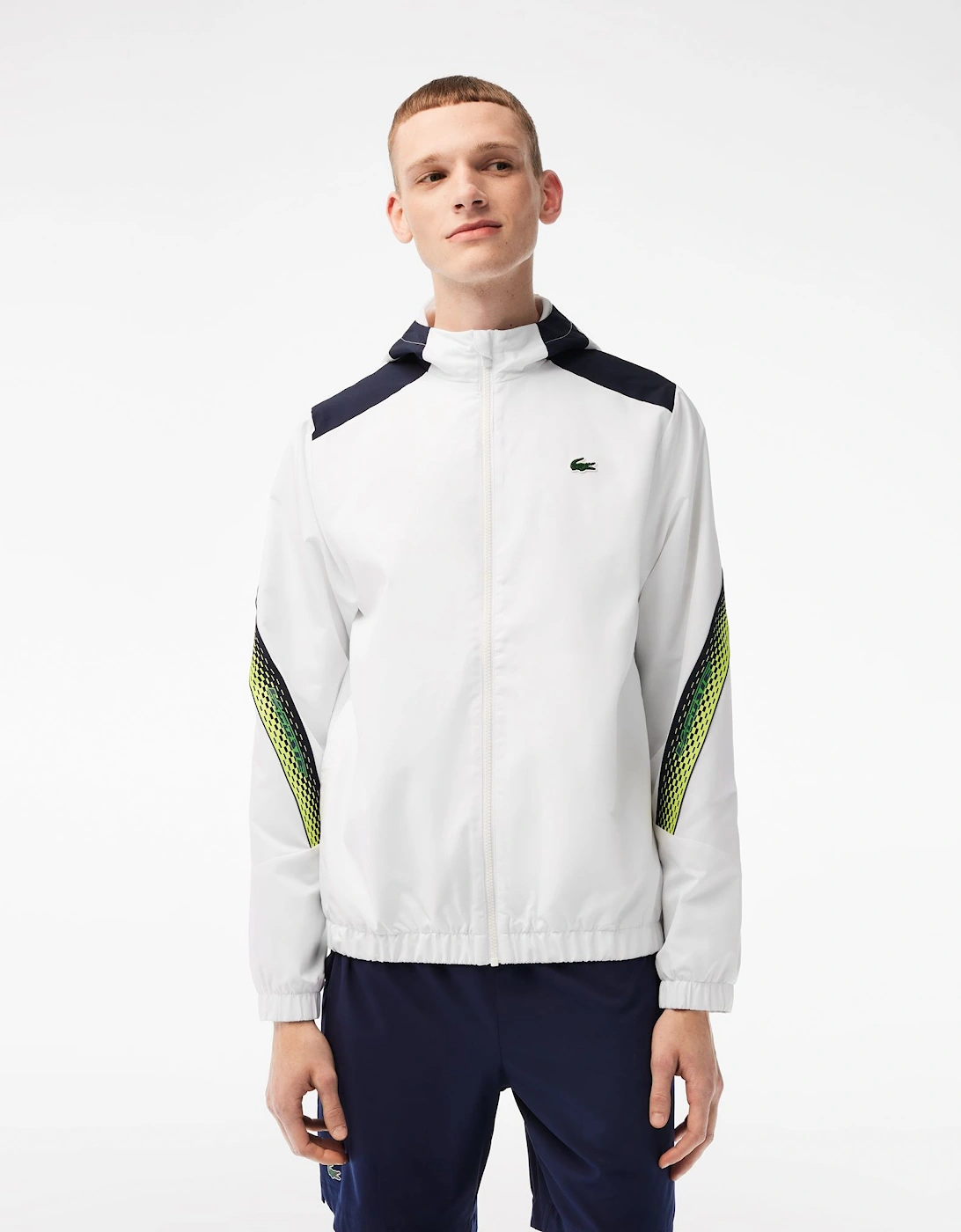 Mens Tennis Recycled Polyester Hooded Jacket, 7 of 6