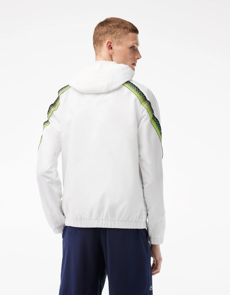 Mens Tennis Recycled Polyester Hooded Jacket