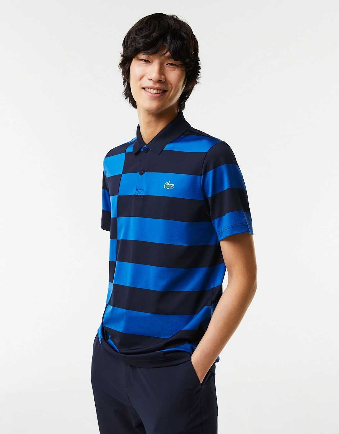 Mens Tennis Colourblock Short Sleeve Polo Shirt, 6 of 5