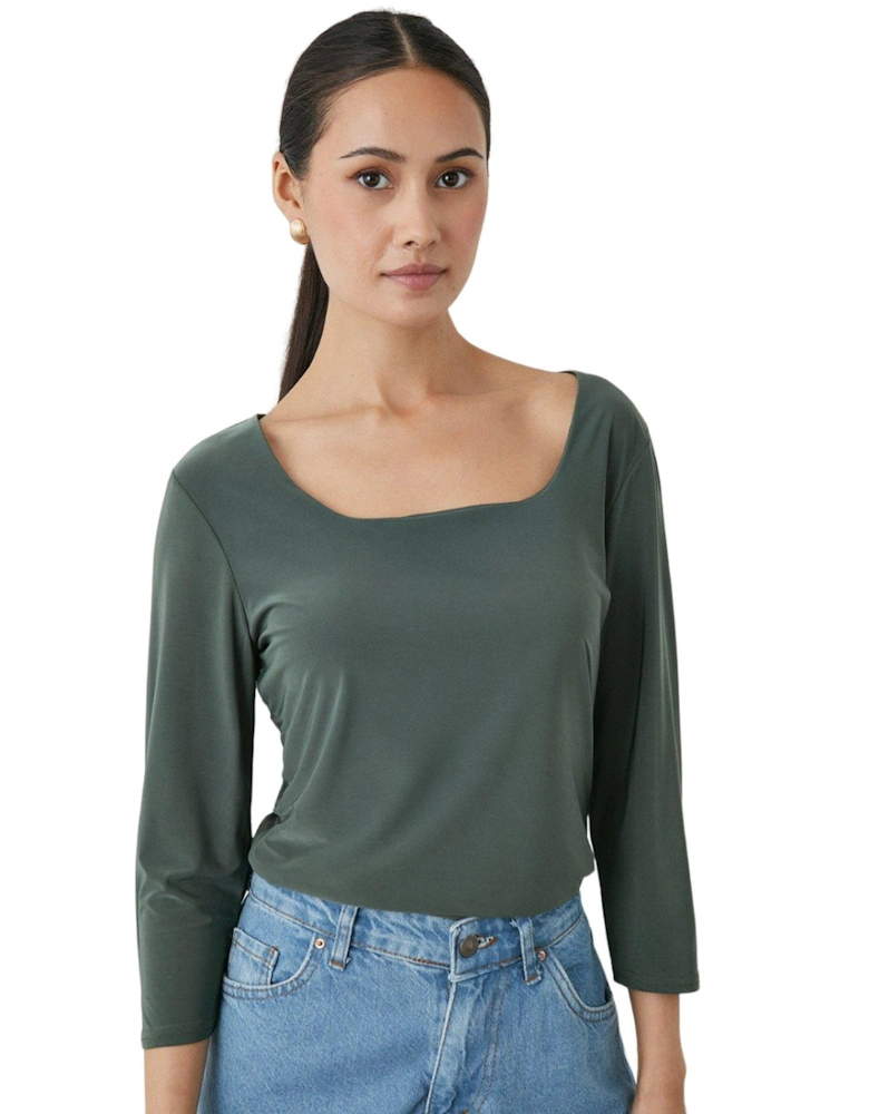 Womens/Ladies Soft Touch 3/4 Sleeve Top