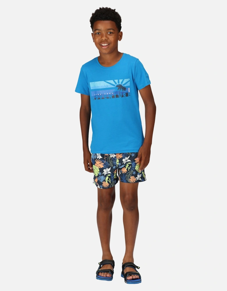 Childrens/Kids Skander II Tropical Swim Shorts