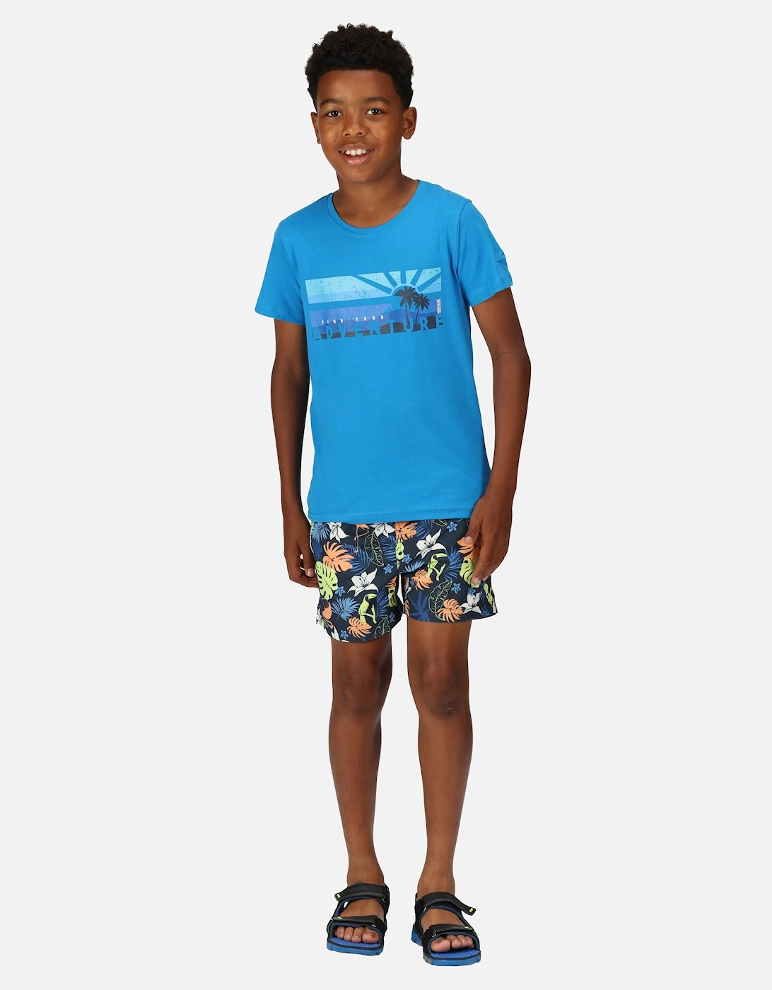 Childrens/Kids Skander II Tropical Swim Shorts