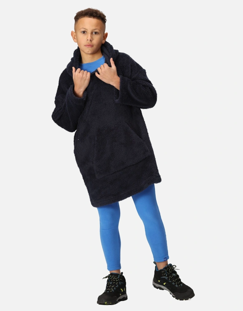 Childrens/Kids Cosy Plain Hooded Poncho