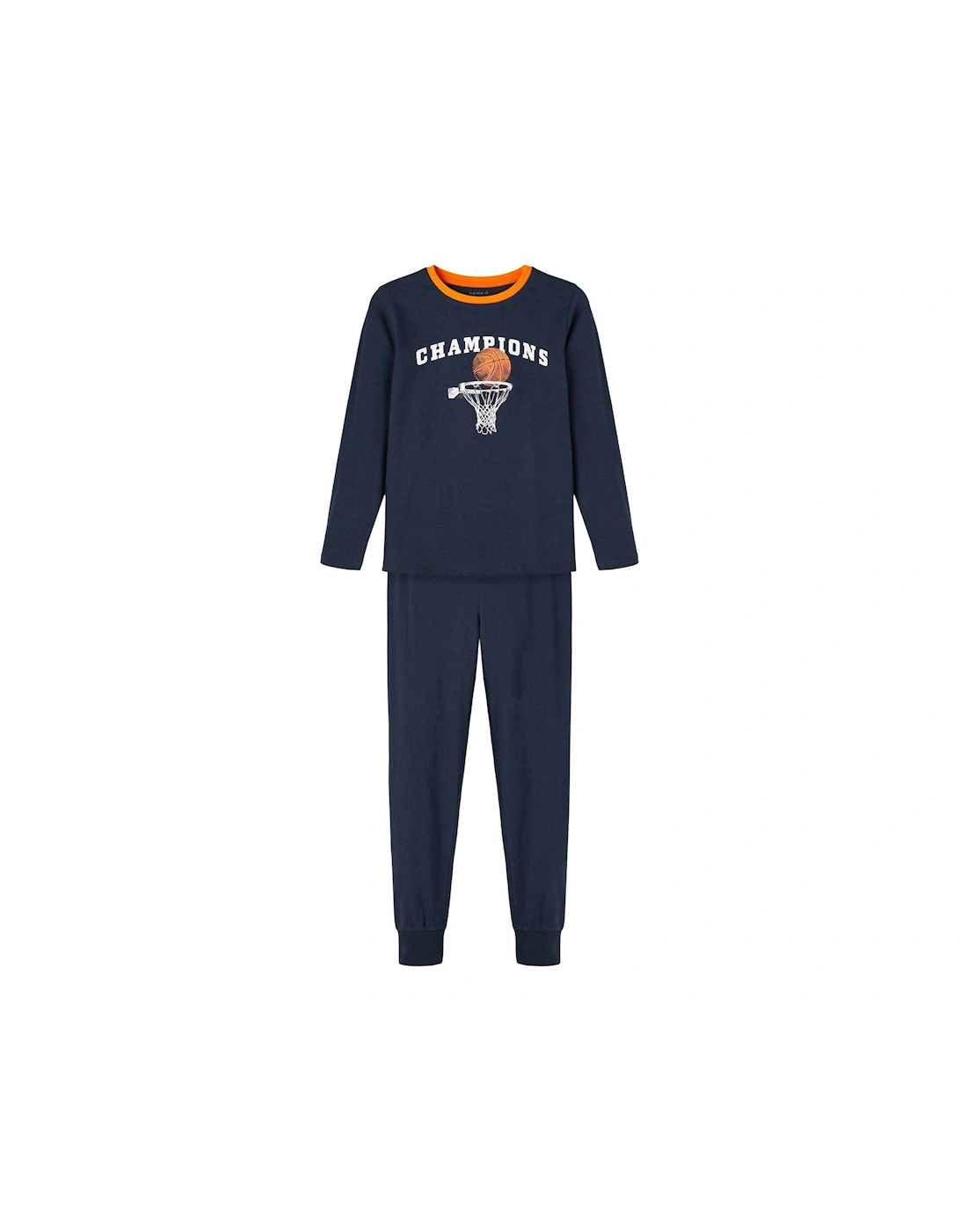 Boys Basketball Pyjamas - Dark Sapphire, 3 of 2