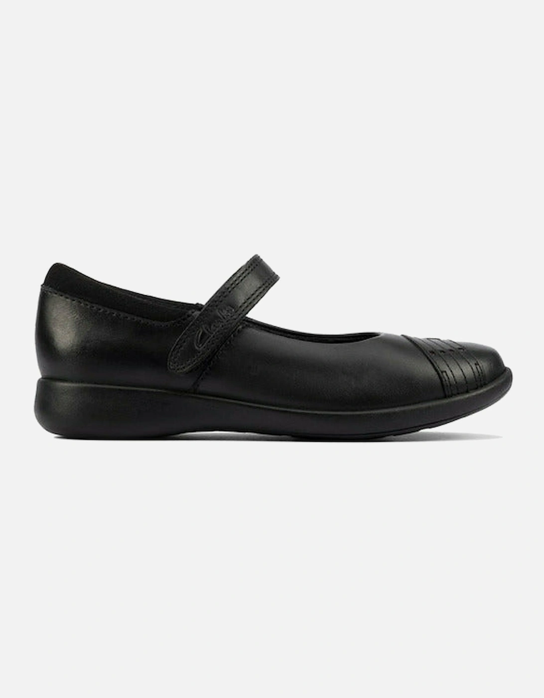 Etch Beam Kids Black Leather school shoe, 5 of 4