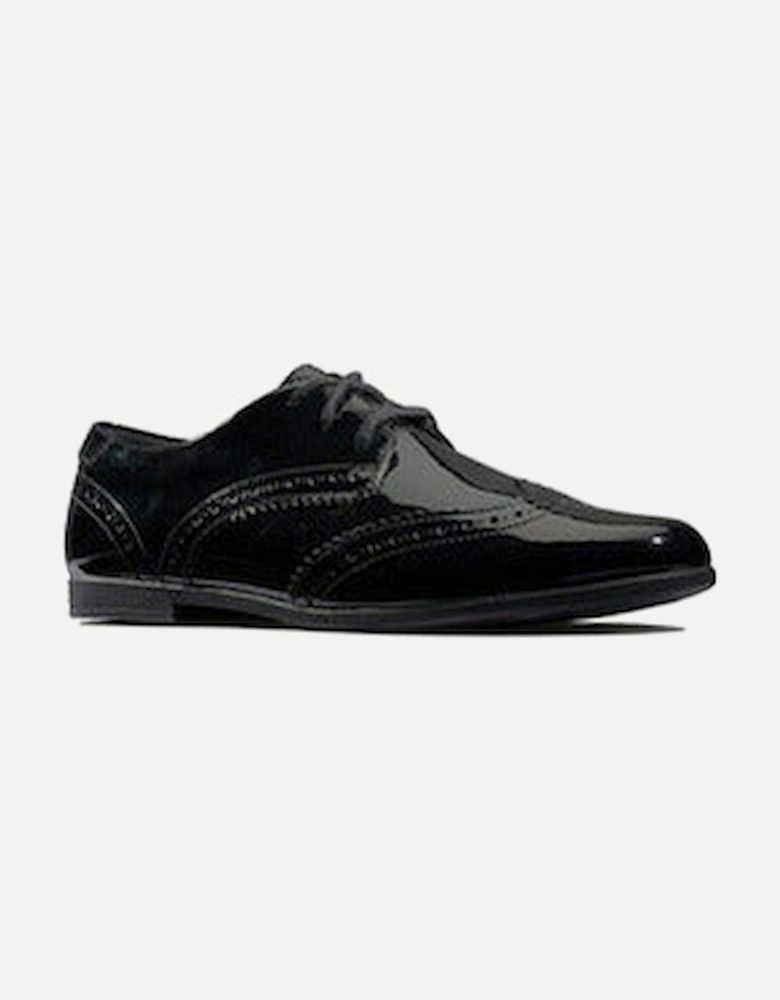 Scala Lace Youth Black Patent