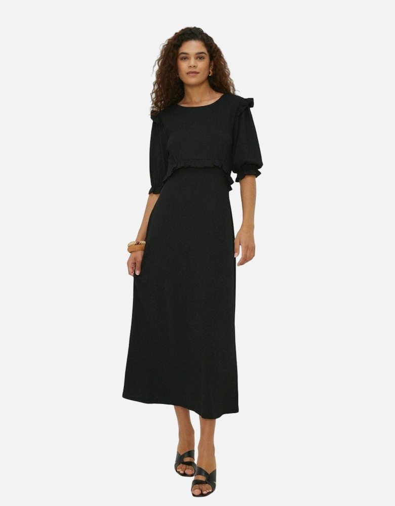 Womens/Ladies Ruffled Tall Midi Dress