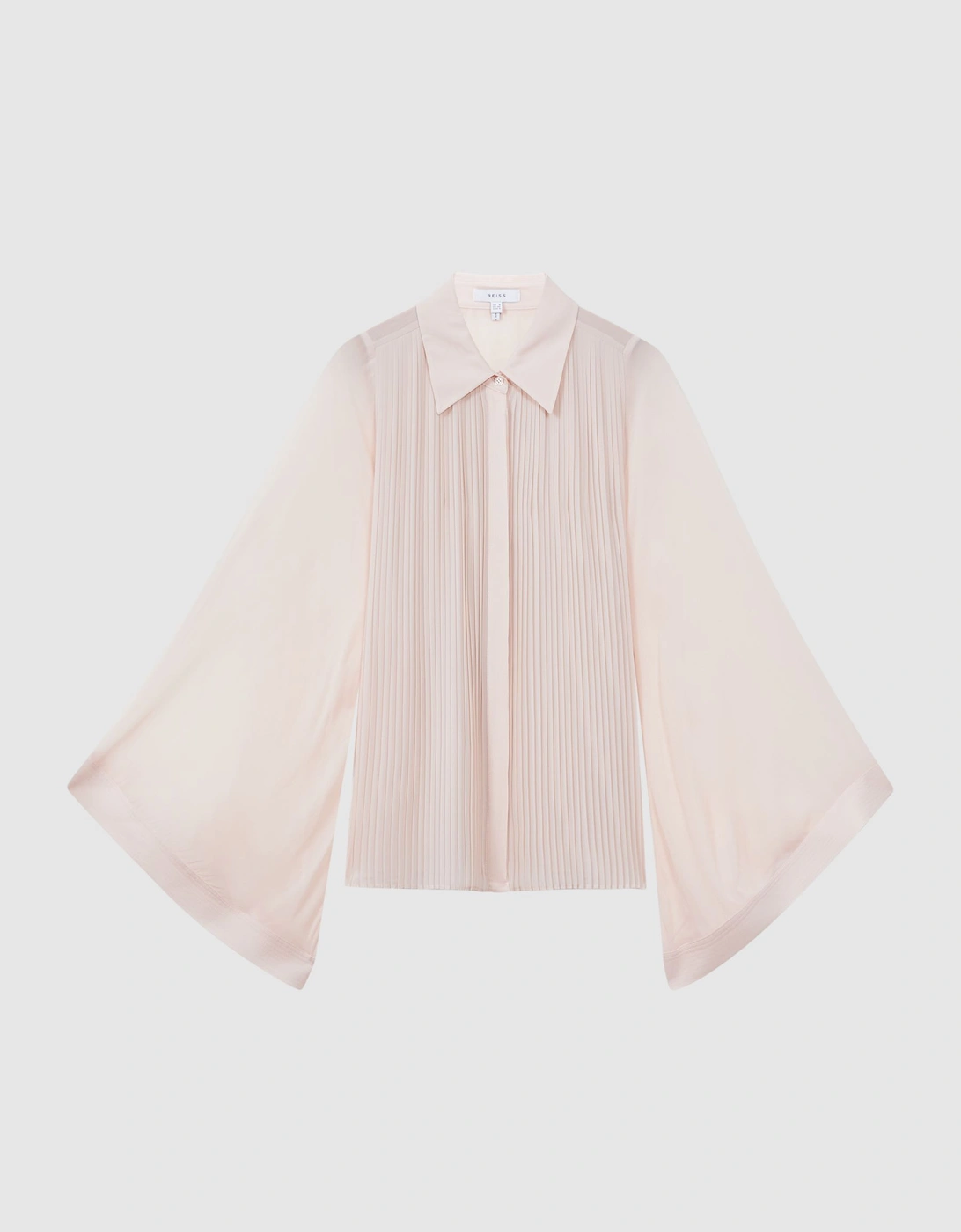 Pleated Flared Sleeve Blouse, 2 of 1